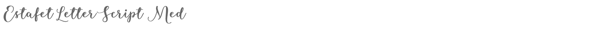 Sample characters Estafet Letter Script Font